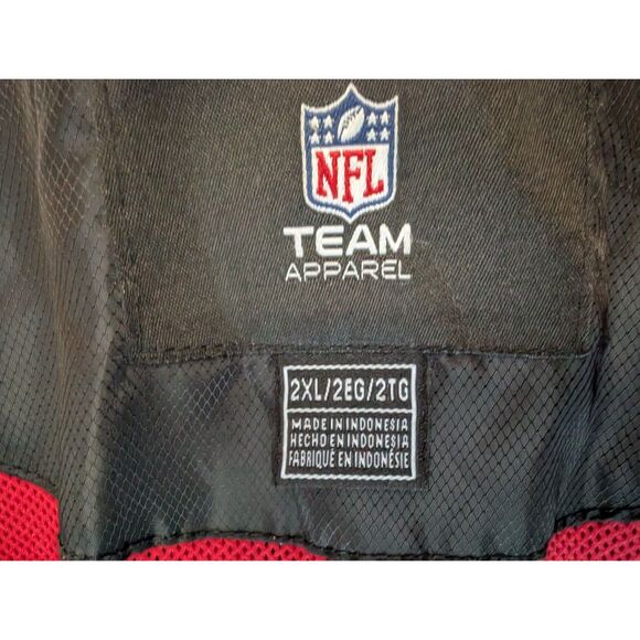 Reebok NFL Atlanta Falcons Jacket Mens 2X 2XL XXL Black Red Windbreaker - Picture 4 of 10